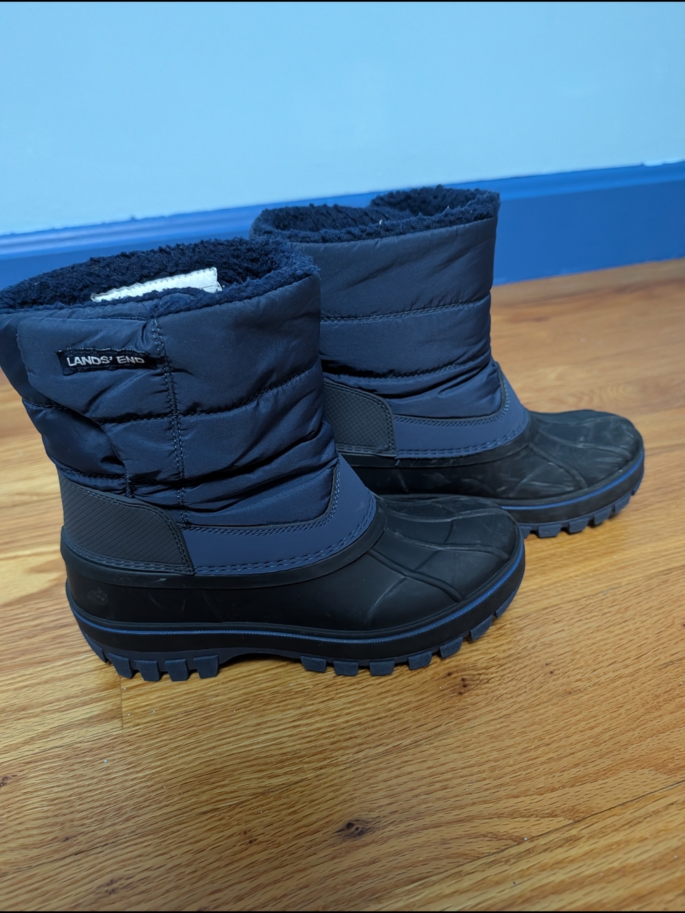 Lands' End Kids' Navy Snow Boots - Size 3